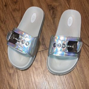 Girls Dr Scholls slides